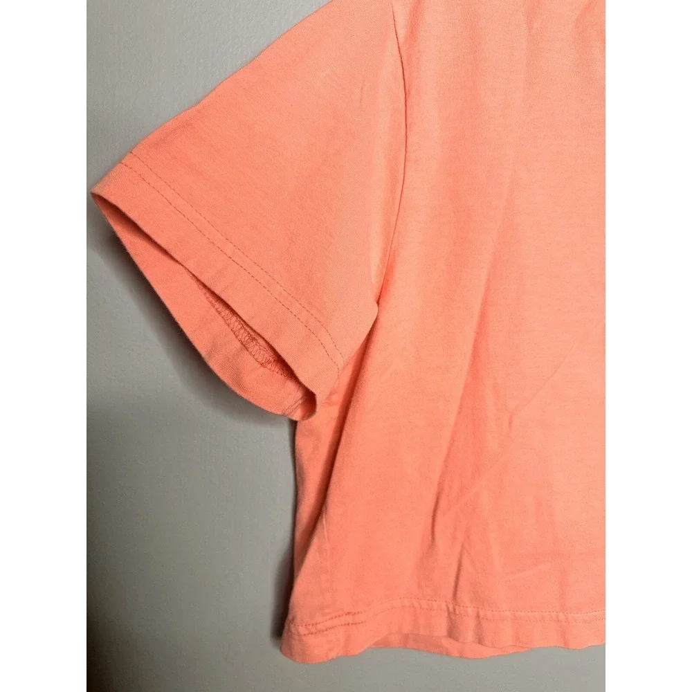 The nike tee crop top size XS t‎ shirt Peach short sleeve logo The Dye RARE
